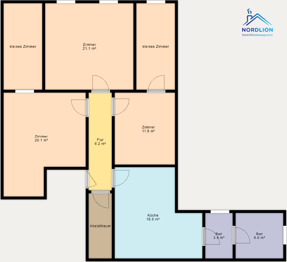 98,32 m² 3 1/2-Zimmer-Wohnung in 17159 Dargun - Zimmer