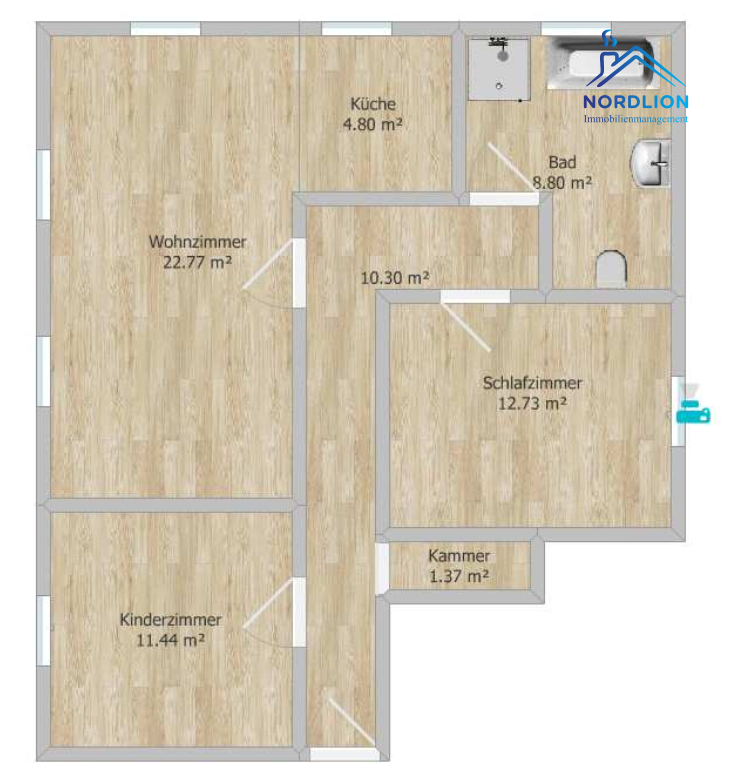 63,61 m² 3-Zimmer-Wohnung in 17159 Dargun - Bild# 1