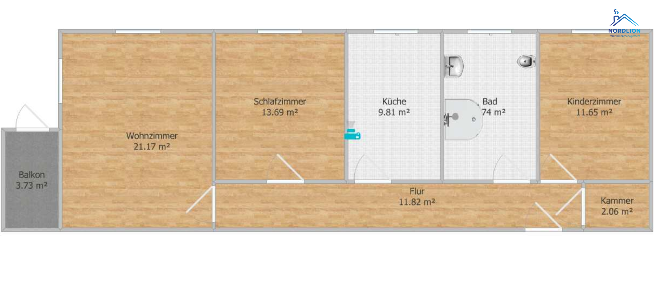Seniorengerechte 69,16 m² 3-Zimmer-Wohnung im EG in 17159 Dargun - Bild# 1